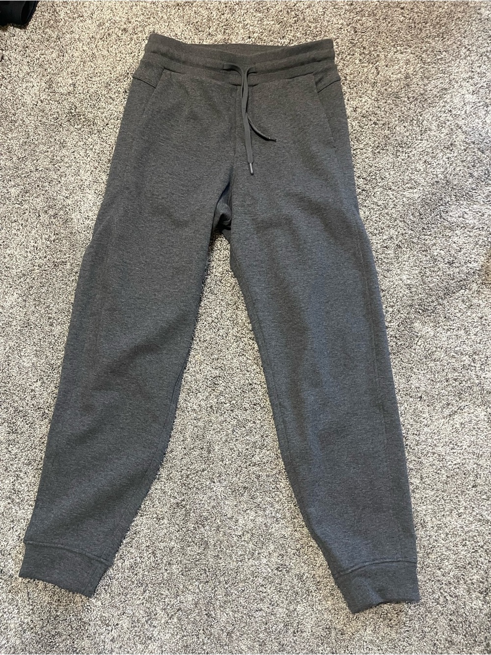 Charcoal Gray Drawstring Jogger Sweatpants